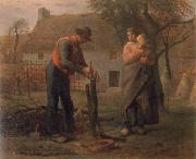 Jean Francois Millet Peasant Grafting a Tree oil painting artist